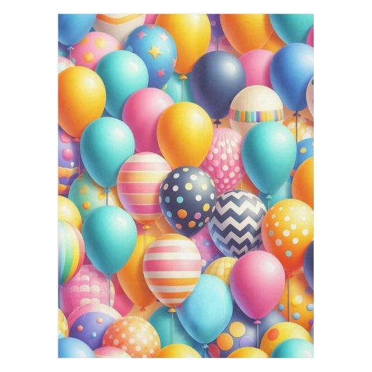 Kleurig ballonpatroon tafelkleed (Voorkant)