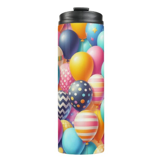 Kleurig ballonpatroon thermosbeker (Voorkant)