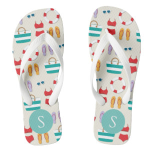Kleurig Beach Holiday Patroon op maat Teenslippers