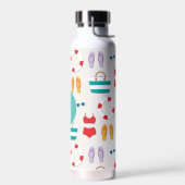 Kleurig Beach Holiday Patroon op maat Waterfles (Links)