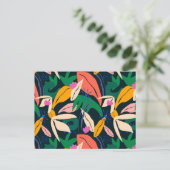 Kleurig bladpatroon briefkaart (Staand voorkant)