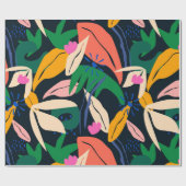 Kleurig bladpatroon, levendig cadeaupapier (Vlak)