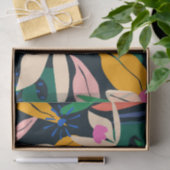 Kleurig bladpatroon, levendig tissuepapier (Geschenk)