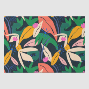 Kleurig bladpatroon, levendig tissuepapier