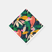 Kleurig bladpatroon servet (Hoek)