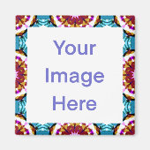 Kleurig blauw, bruin, roze, meetkundig magneet (Voorkant)