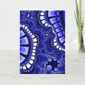 Kleurig blauw en wit fractal kaart (Achterkant)