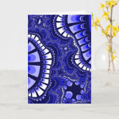 Kleurig blauw en wit fractal kaart (Gele Bloem)