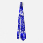 Kleurig blauw en wit fractal stropdas (Achterkant)