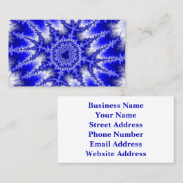 Kleurig blauw en wit fractal visitekaartje