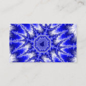 Kleurig blauw en wit fractal visitekaartje (Voorkant)