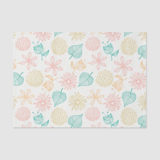 Kleurig bloembladpatroon Tissue Paper Tissuepapier (Voorkant)