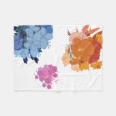 Kleurig Bloemen Dekbed Fleece Deken (Voorkant (Horizontaal))