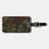 Kleurig bloemenkruitpatroon bagagelabel (Voorkant horizontaal)