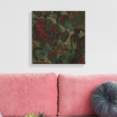 Kleurig bloemenkruitpatroon canvas afdruk (Insitu (Woonkamer))