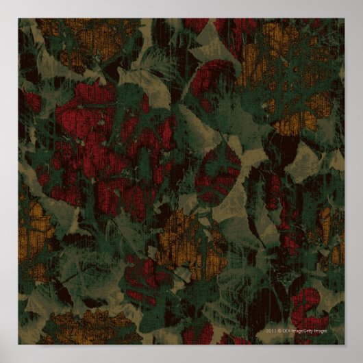 Kleurig bloemenkruitpatroon poster (Voorkant)