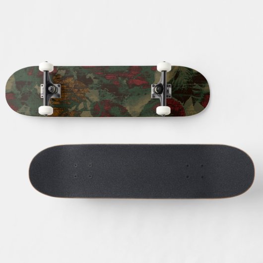 Kleurig bloemenkruitpatroon skateboard (Horizontaal)