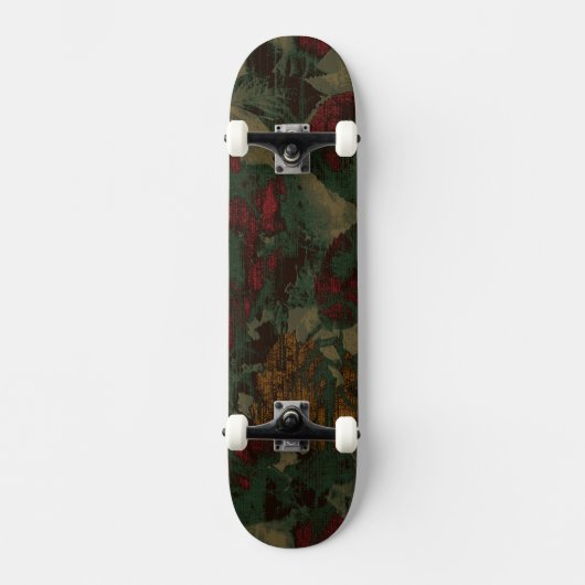 Kleurig bloemenkruitpatroon skateboard (Voorkant)