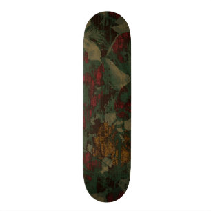 Kleurig bloemenkruitpatroon skateboard