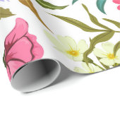 Kleurig  bloemenpatroon van verpakkingspapier cadeaupapier (Rol Hoek)