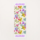 Kleurig  bloementatroon yoga mat (Voorkant)