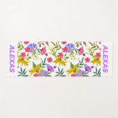 Kleurig  bloementatroon yoga mat (Voorkant (horizontaal))