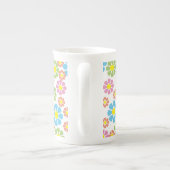 Kleurig bloemetjespatroon porselein kop (Achterkant)