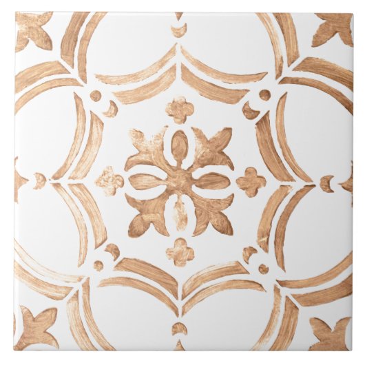 Kleurig bloemontwerp tegeltje (Voorkant)