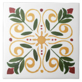 Kleurig bloemontwerp tegeltje (Voorkant)