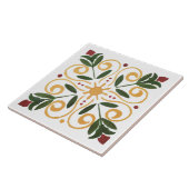 Kleurig bloemontwerp tegeltje (Zijkant)