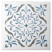 Kleurig bloemontwerp tegeltje (Voorkant)