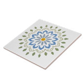 Kleurig bloemontwerp tegeltje (Zijkant)