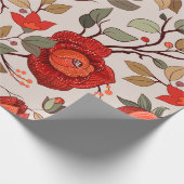 Kleurig bloempatroon. Behangselpapier met grote wa Cadeaupapier (Hoek)