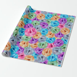 kleurig bloempatroon cadeaupapier