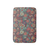 Kleurig bloempatroon in cartoon stijl badmat (Voorkant Verticaal)