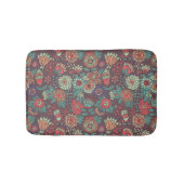 Kleurig bloempatroon in cartoon stijl badmat (Voorkant)