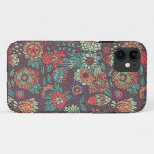 Kleurig bloempatroon in cartoon stijl Case-Mate iPhone case (Achterkant (horizontaal))