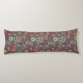 Kleurig bloempatroon in cartoon stijl lichaamskussen (Achterkant)