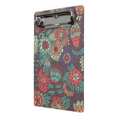 Kleurig bloempatroon in cartoon stijl mini klembord (Angled2)