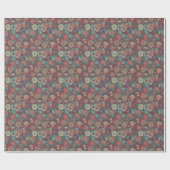 Kleurig bloempatroon in de vorm van cartoons cadeaupapier (Vlak)