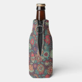 Kleurig bloempatroon in de vorm van cartoons flesjeskoeler (Fles Achterkant)