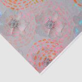 Kleurig bloempatroon met stippellijnen tissuepapier (Detail)