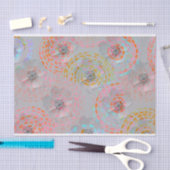 Kleurig bloempatroon met stippellijnen tissuepapier (Craft)