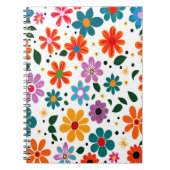 Kleurig bloempatroon notitieboek (Voorkant)