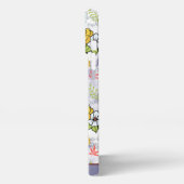 Kleurig botanisch floreel patroon gepersonaliseerd iPhone hoesje (Linkerkant)