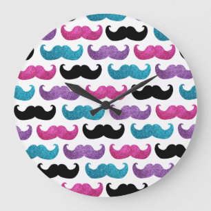 Kleurig broksnurkpatroon (Faux glitter) Grote Klok