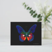 Kleurig Butterfly-ontwerp tegen zwarte achtergrond Briefkaart (Staand voorkant)