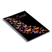 Kleurig Butterfly-patroon gepersonaliseerd Notitieboek (Rechterzijde)