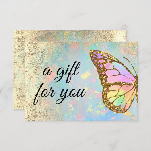 kleurig cadeaucertificaat voor vlindervaar (Voorkant / Achterkant)