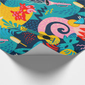 Kleurig carnavalpatroon cadeaupapier (Hoek)